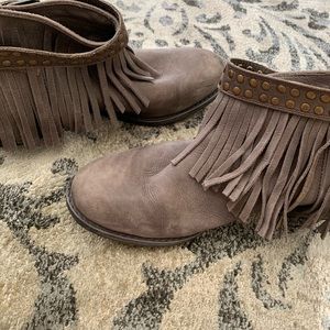 Naughty Monkey Fringe Booties